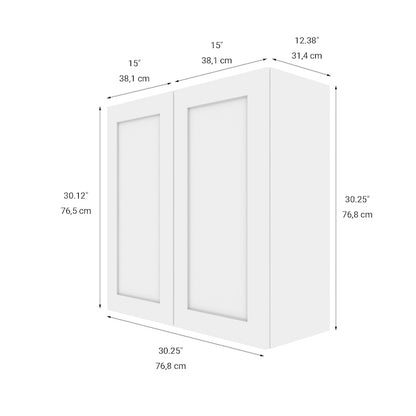 Kitchen Wall Cabinet 30in by 30in Shaker with door