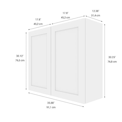 Kitchen Wall Cabinet 36in Shaker with door