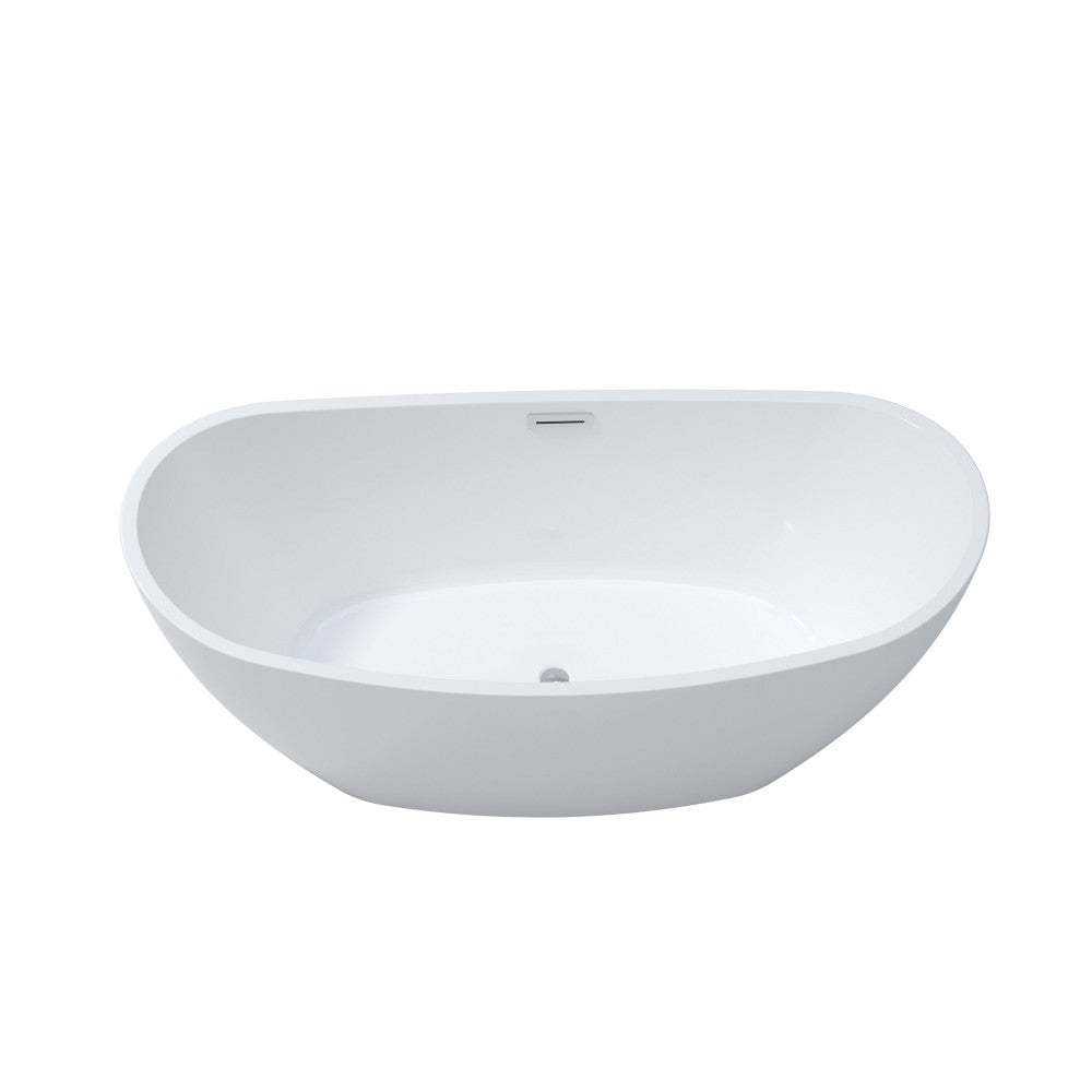 ID Bertha 59" Freestanding Bathtub - White 