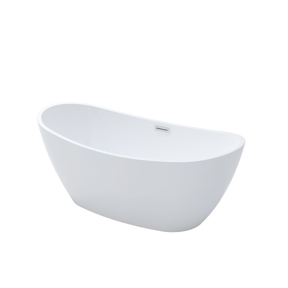 ID Bertha 67" Freestanding Bathtub - White 