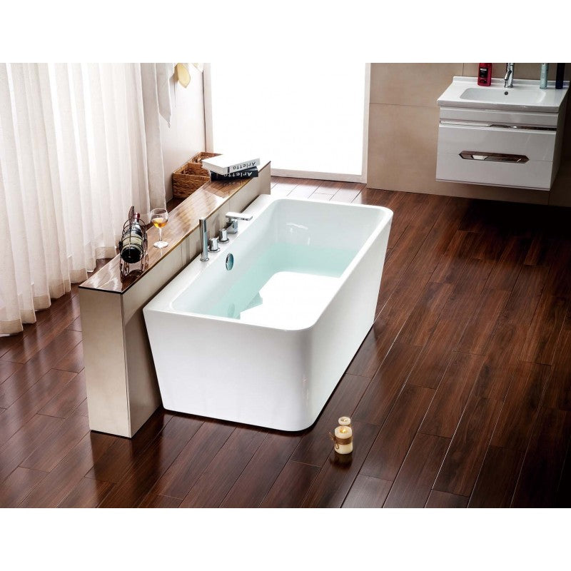 ID BIL 59" Freestanding Bathtub - White 