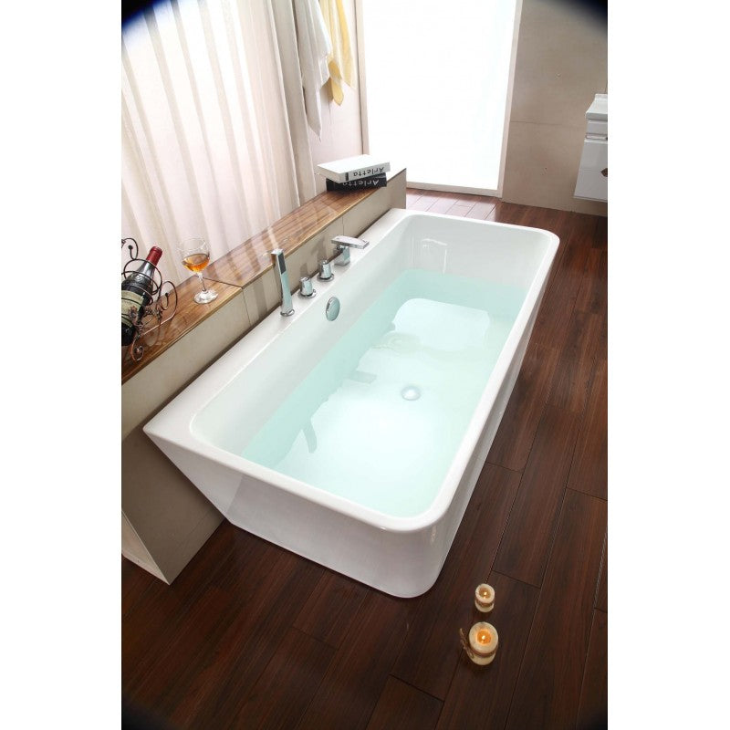 ID BIL 67" Freestanding Bathtub - White 