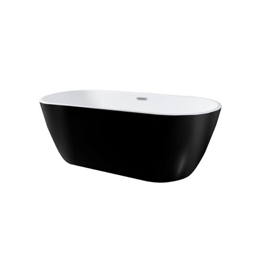 Herman 59" black, freestanding bathtub