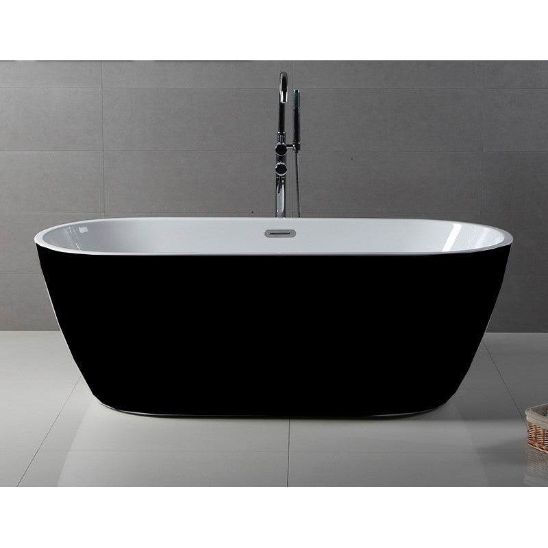 Herman 67" black, freestanding bathtub