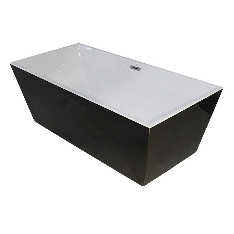 ID 59" Freestanding Roman Bathtub - Black