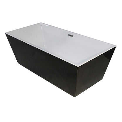 Roman 67" freestanding bathtub black