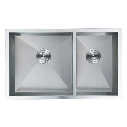 Cantina 32" 70/30 Stainless Steel Undermount Kitchen Sink 