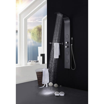 Bába, Matte Black and Chrome Shower Column 