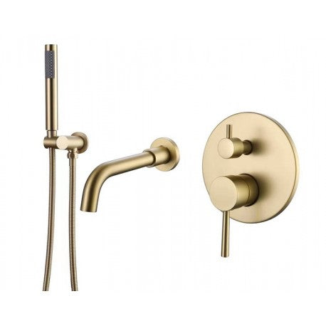 Kami, Wall-mounted Bath Faucet - Gold