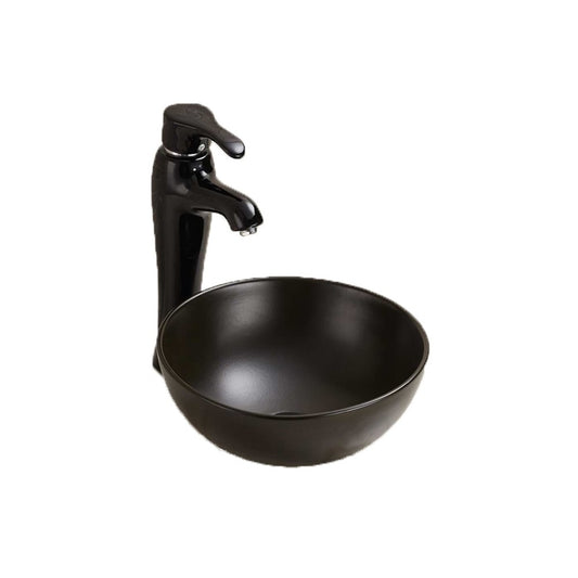 Matte Black Fand, Porcelain Basin