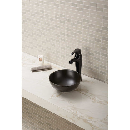 Matte Black Fand, Porcelain Basin