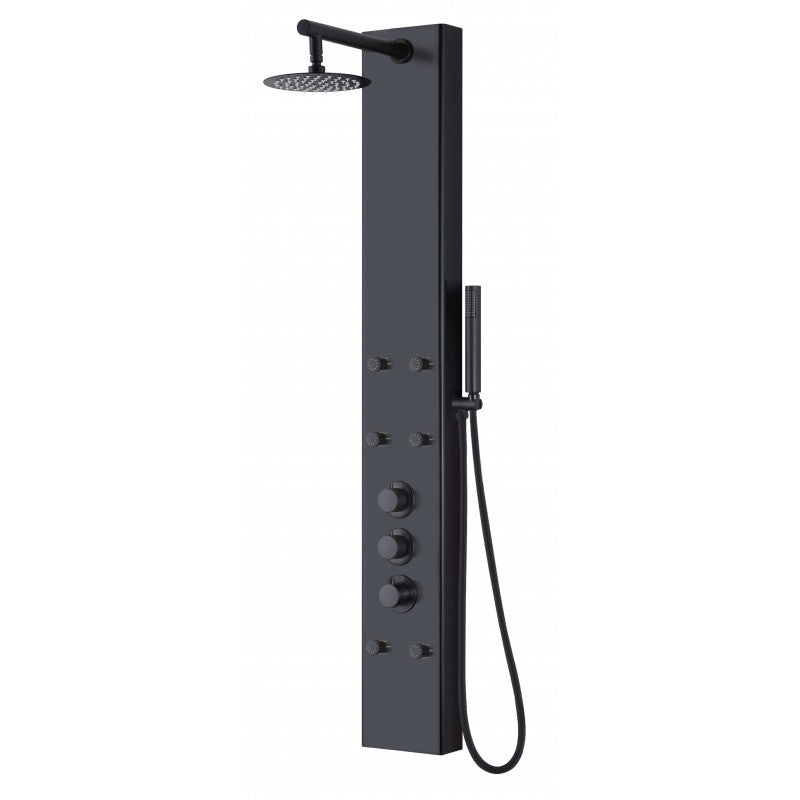 Hantu, matte black shower column