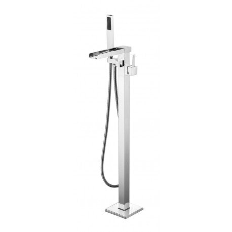 Hermes, Pedestal faucet for polished chrome bathtubs