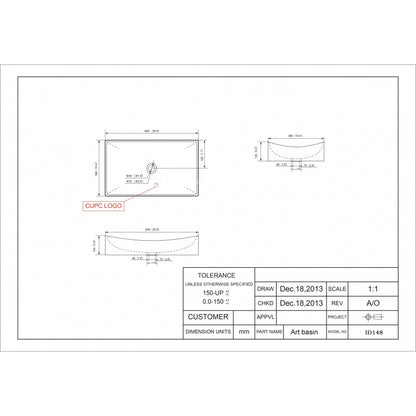 Indra 25.6" Porcelain Sink