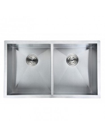 Cantina 32" 50/50 Stainless Steel Undermount Kitchen Sink