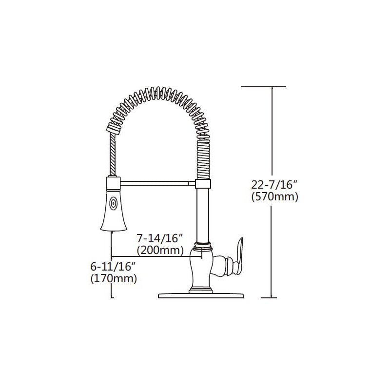 Odall, chrome finish kitchen faucet