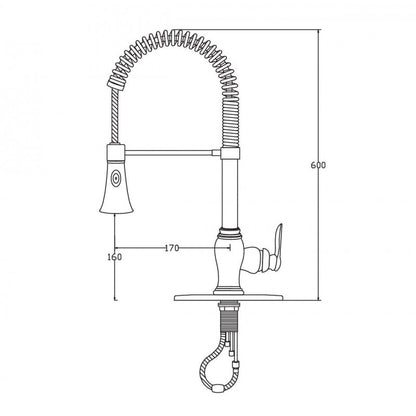 Odall, robinet de cuisine en nickel brossé