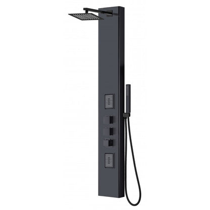 Otrena, matt black aluminum shower column 