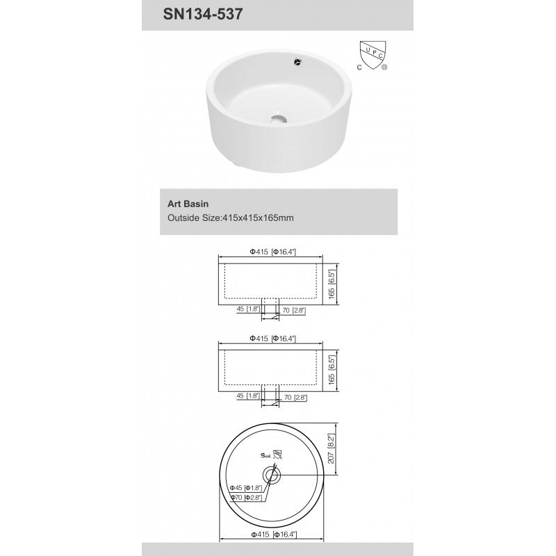 Pyroeis 16", Ceramic Basin