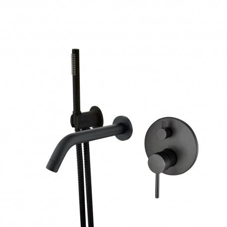 Kami, Wall-mounted bath faucet - Black