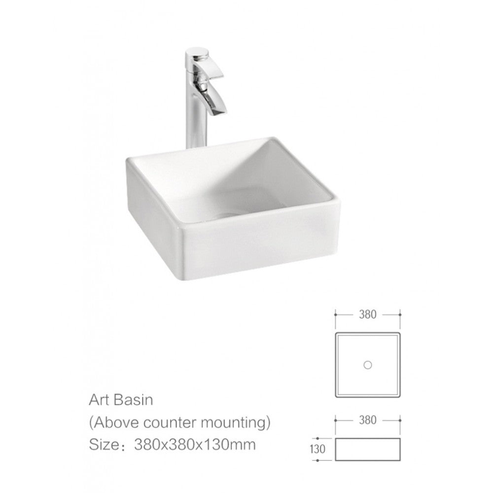 Sulawe 15" white, porcelain sink