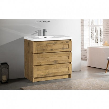 kyiv 35.5" Mo Oak, Freestanding Vanity