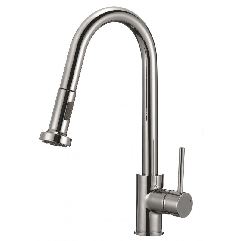 Vodos, polished chrome kitchen faucet