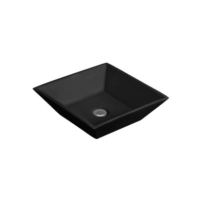 Wakato 16.5" Matte Black Porcelain Sink